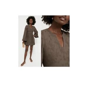 Tuckernuck Hyacinth House Brown Becca Bell Sleeved Mini Dress NWT Medium